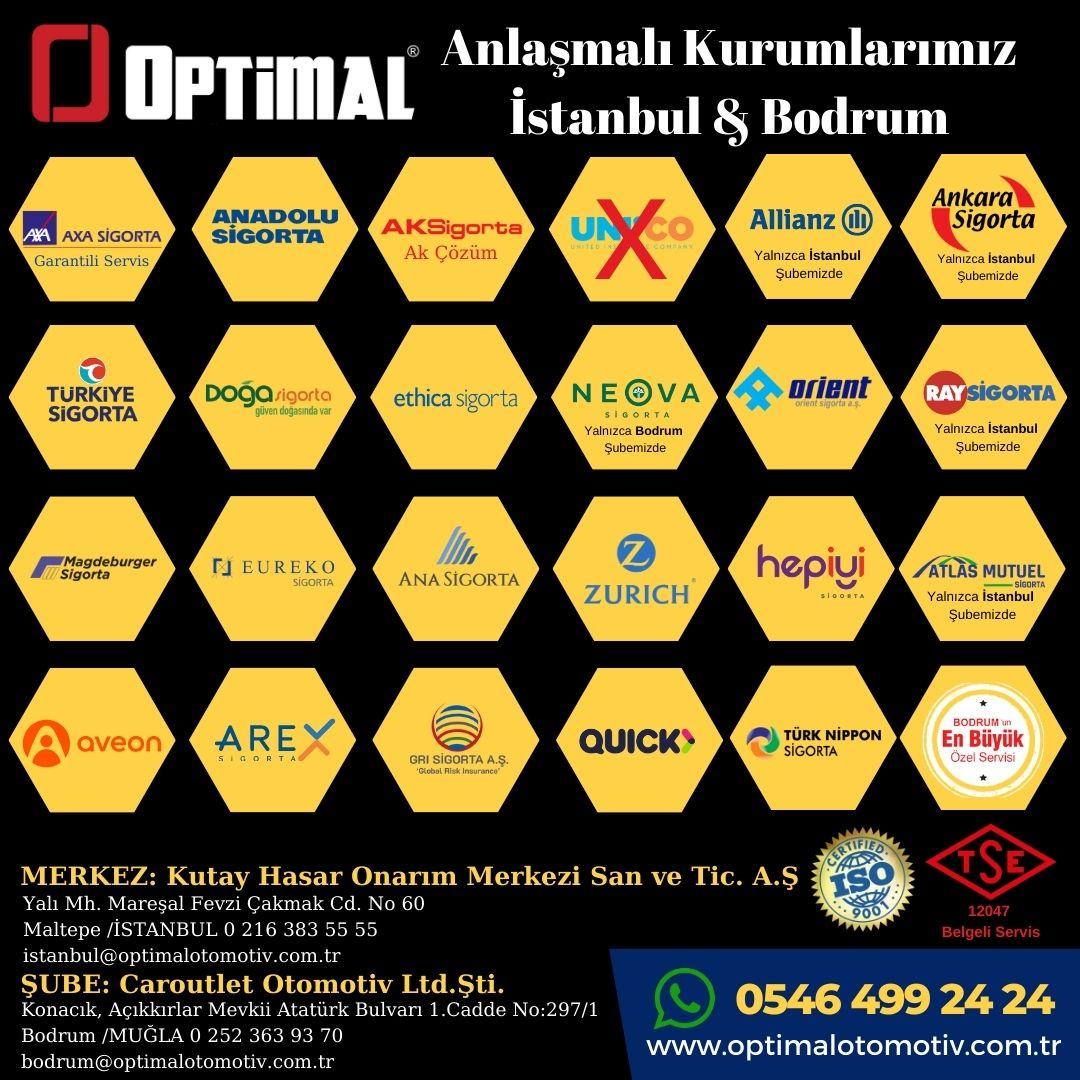 Tüm Sigorta Şirketleri ile anlaşmamız Mevcuttur
